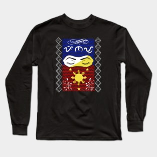 Philippine Flag Sun / Baybayin word Pinay (Filipina) Long Sleeve T-Shirt